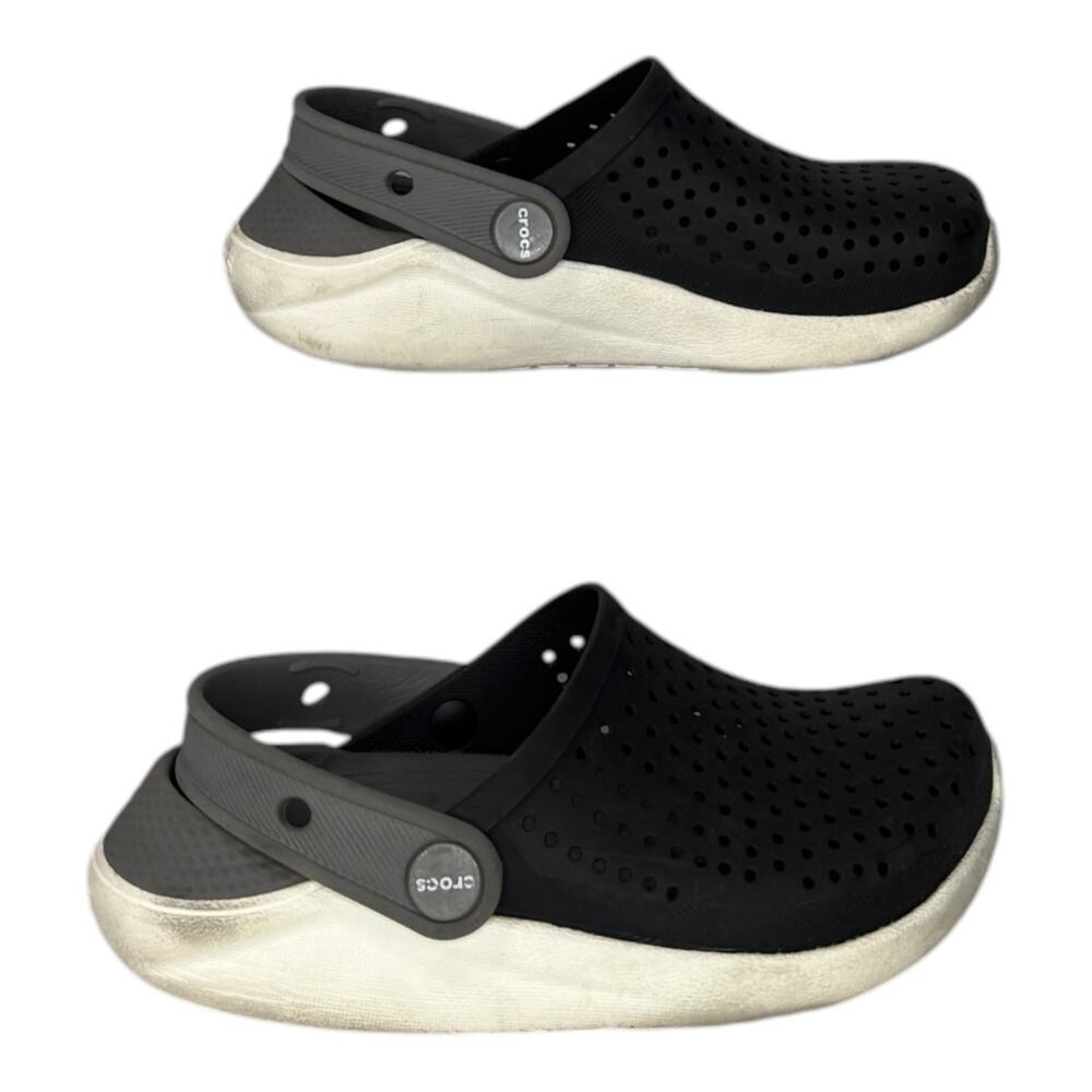 Crocs Literide Clog K, Unisex-Child Clog, Poppy/White 29/30